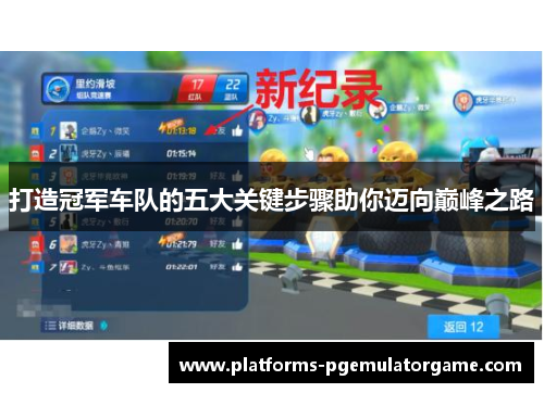 打造冠军车队的五大关键步骤助你迈向巅峰之路